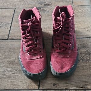 Burgundy Vans Sneakers